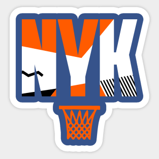 Retro NY Basketball Art Sticker